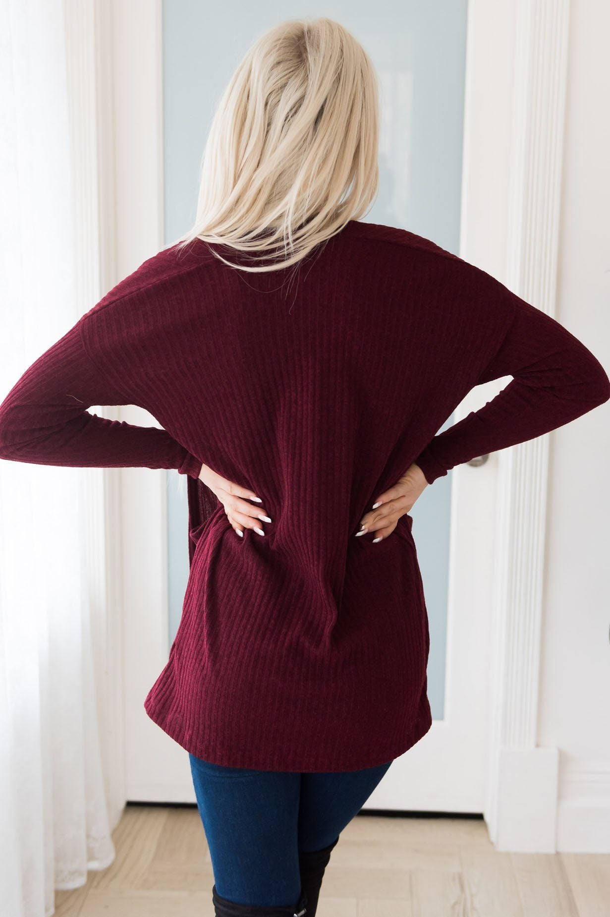 Spring Horizon Modest Ribbed Cardigan Modest Dresses vendor-unknown 