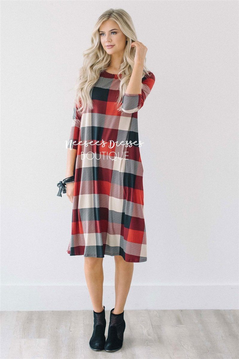 Jingle Bell Rock Swing Dress Modest Dresses vendor-unknown 