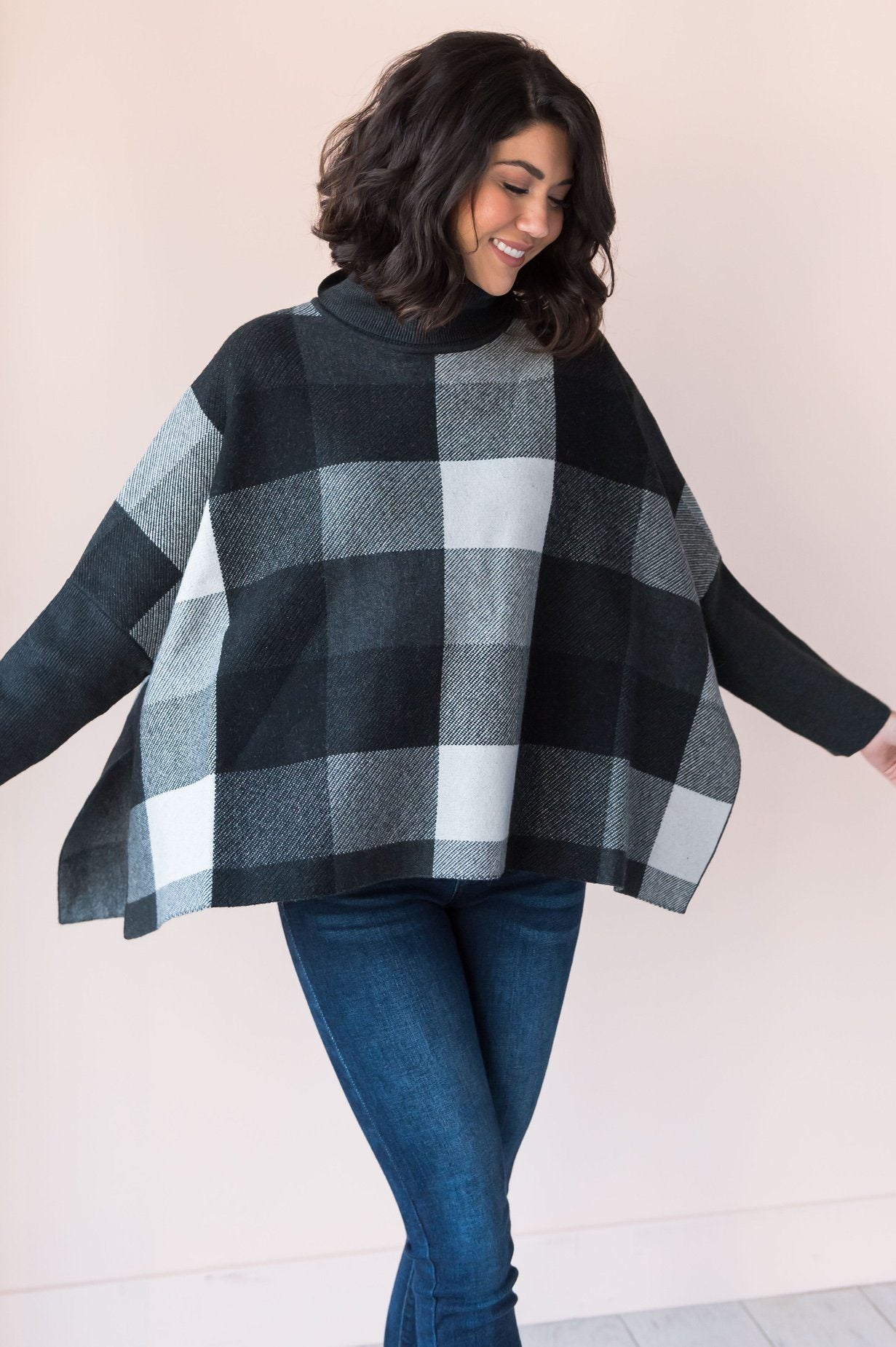 Poncho Inspired Modest Sweater Modest Dresses vendor-unknown 