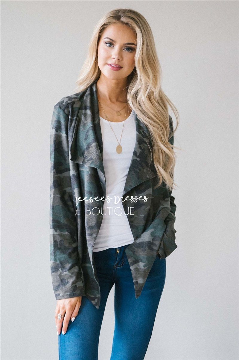 Fall Camo Cutie Jacket Tops vendor-unknown 