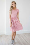 Pretty in Pink Eyelash Lace Dress Modest Dresses vendor-unknown