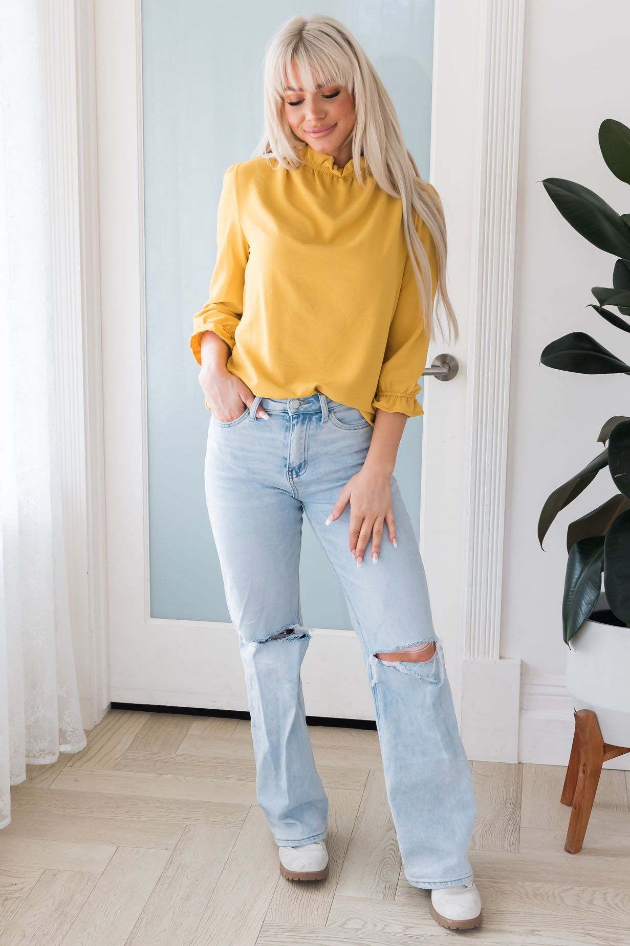 Catch You Later Modest Blouse Modest Dresses vendor-unknown 