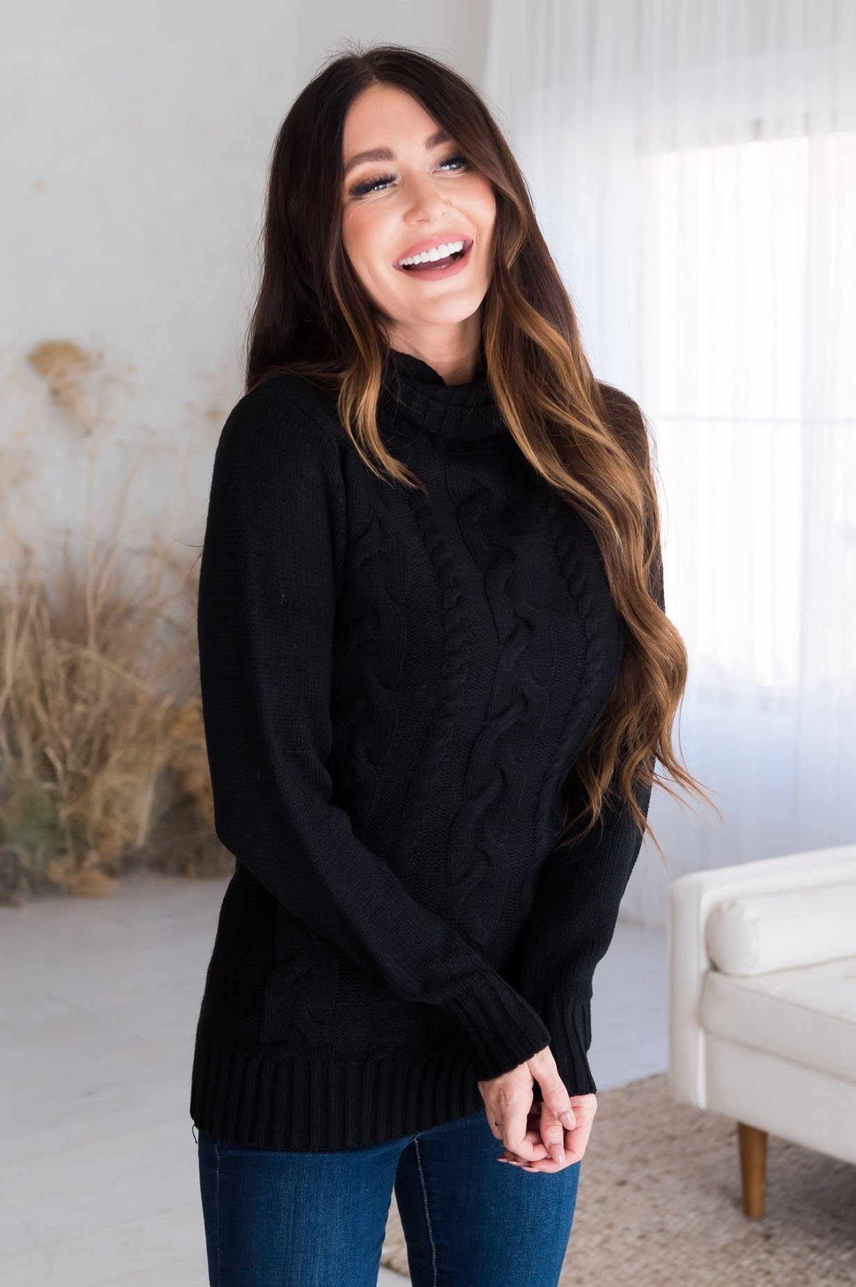 Call You Mine Modest Turtleneck Sweater Modest Dresses vendor-unknown 