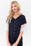 Designed Destiny Lace Modest Blouse Tops vendor-unknown 