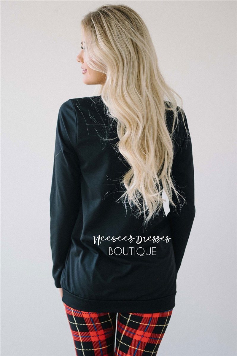 Gold Sequin Sparkly Reindeer Sweater Tops vendor-unknown 