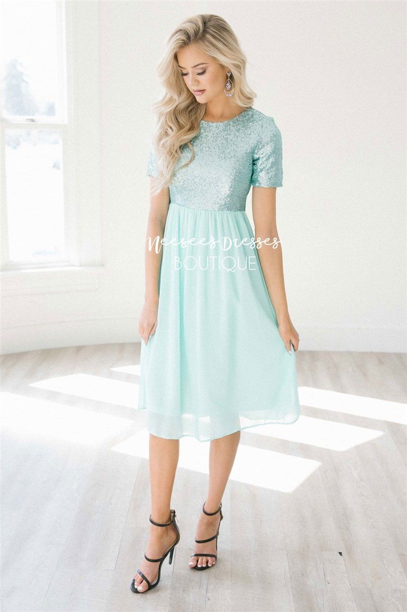 The Esmerelda Modest Dresses vendor-unknown Mint S 