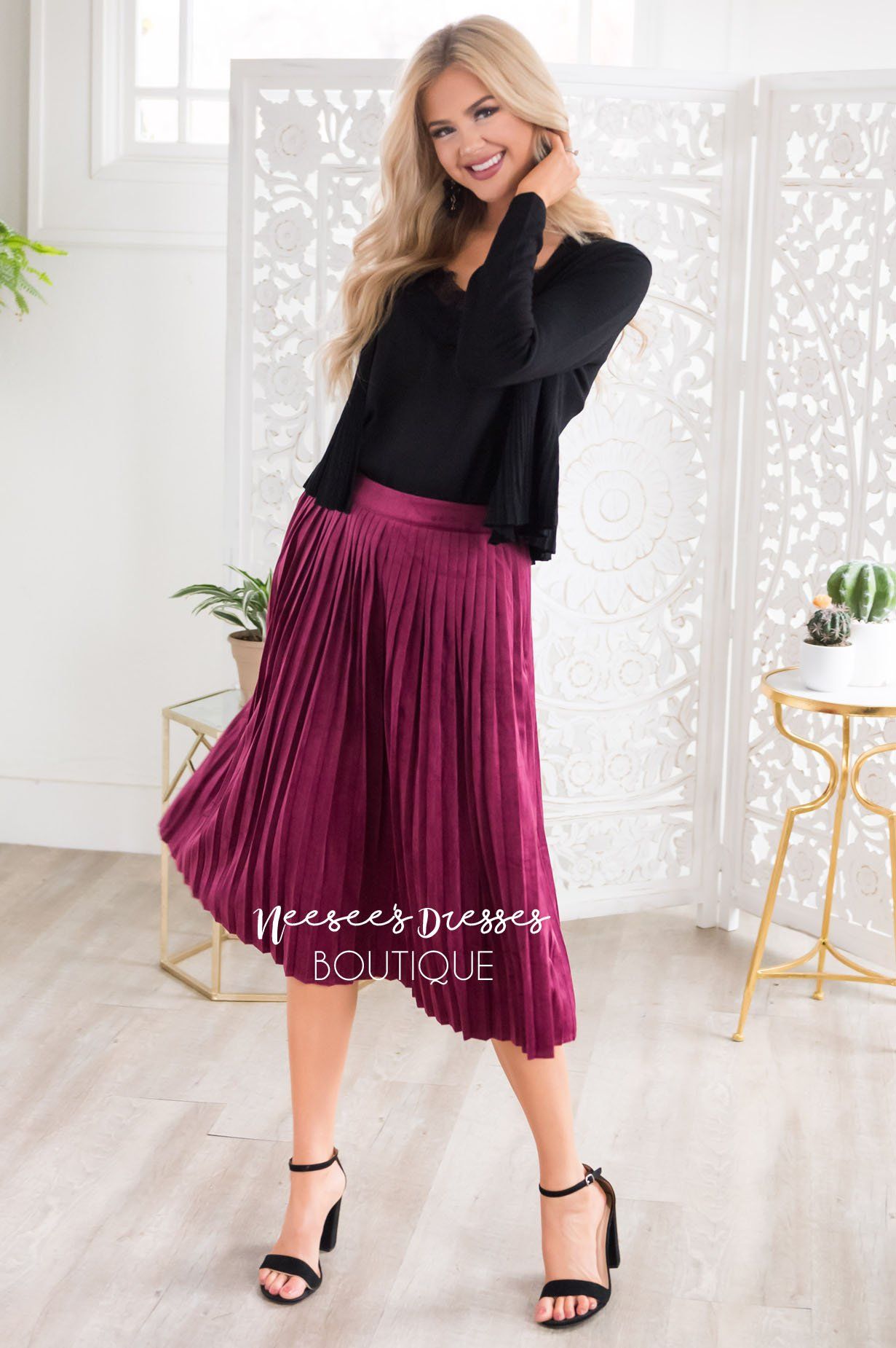 Better Together Velvet Skirt Modest Dresses vendor-unknown 
