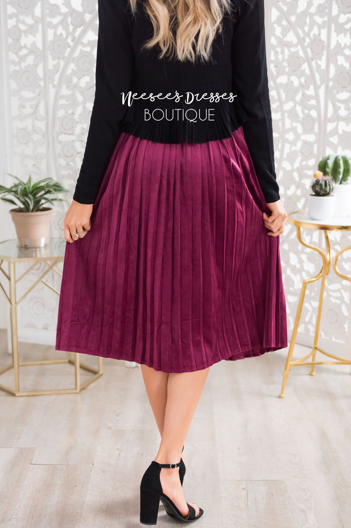 Better Together Velvet Skirt Modest Dresses vendor-unknown 