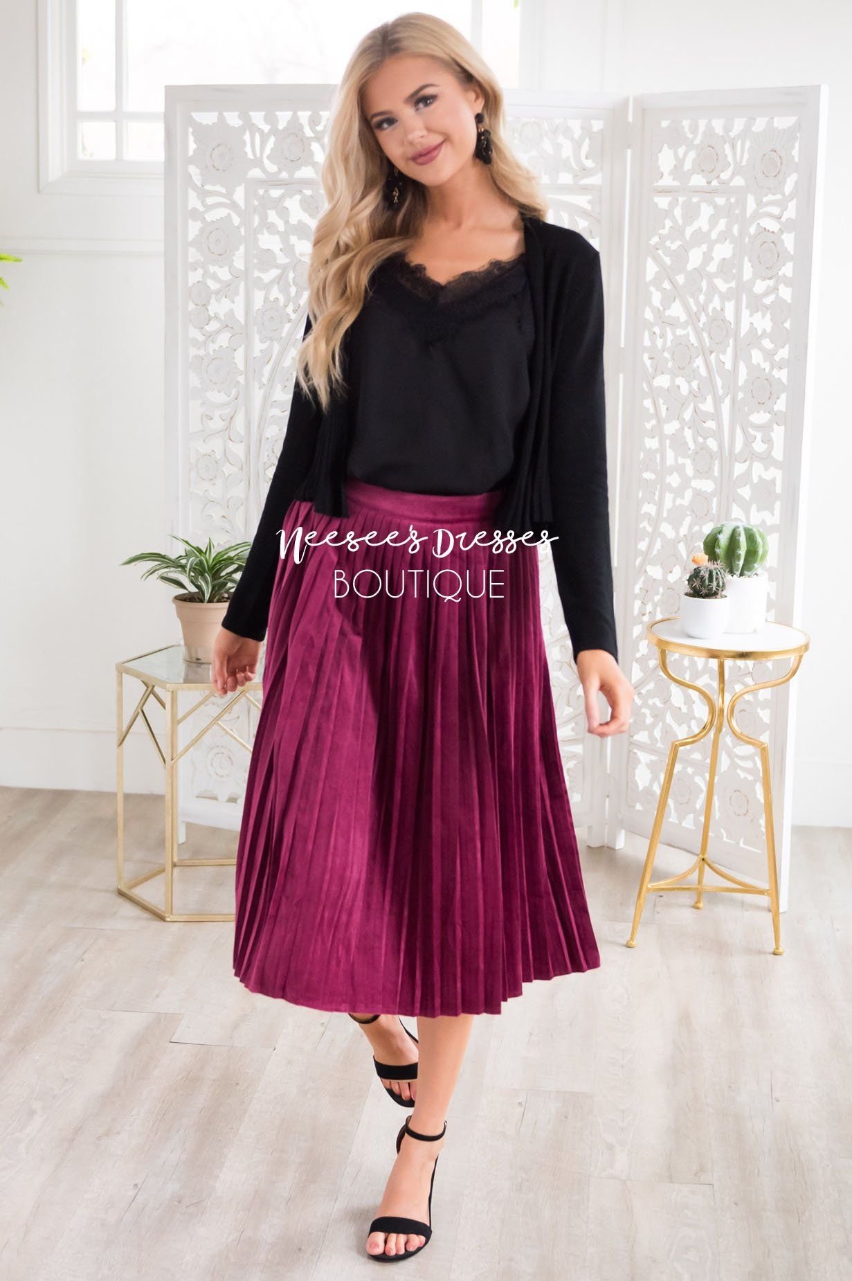 Better Together Velvet Skirt Modest Dresses vendor-unknown 