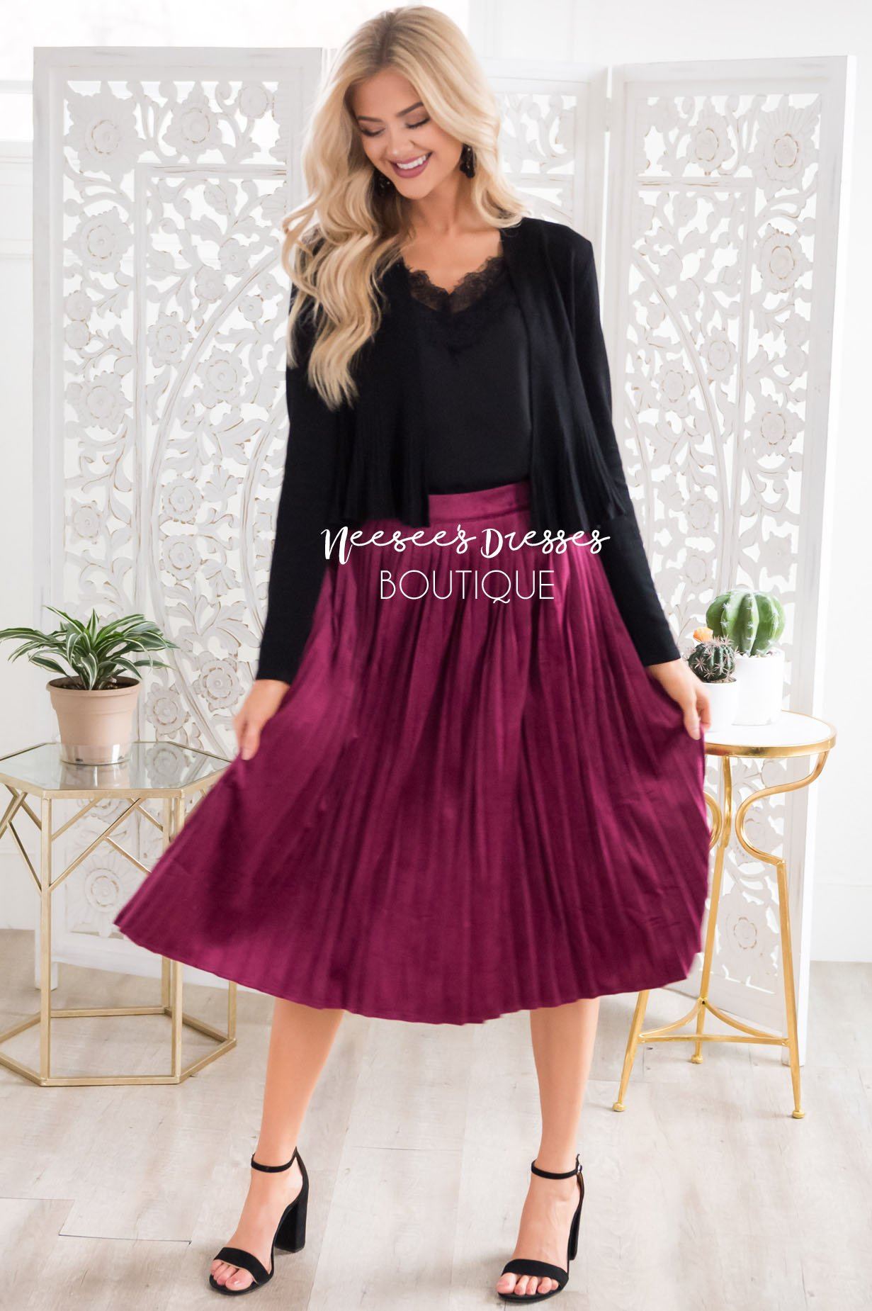 Better Together Velvet Skirt Modest Dresses vendor-unknown 