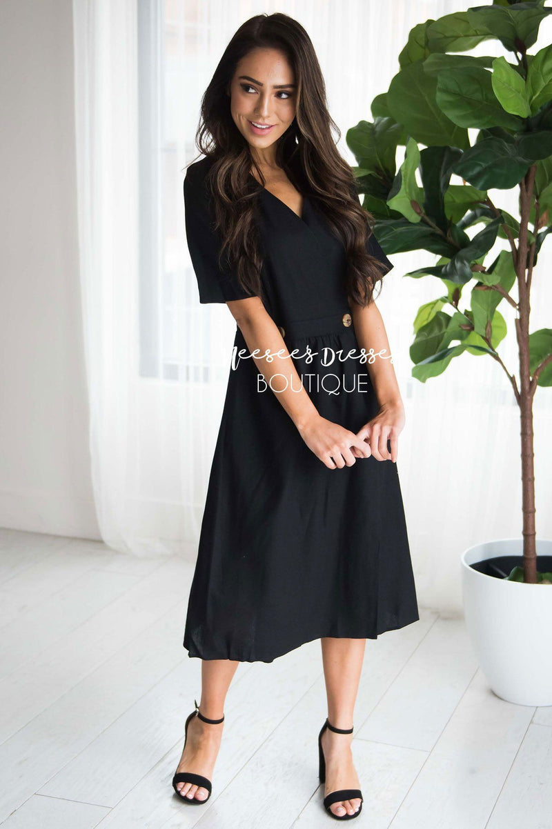 Black Modest Dress | Cute Modest Dresses and Skirts for Church - NeeSee ...