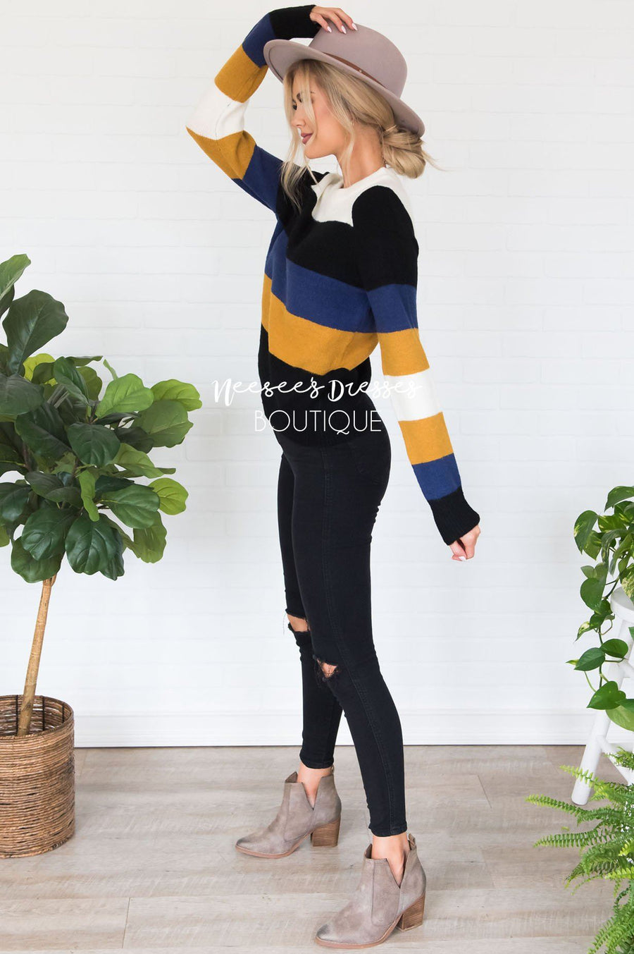 Stay Cozy Color Block Sweater