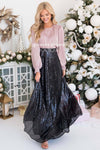 Stunning Sequin Maxi Skirt Modest Dresses vendor-unknown