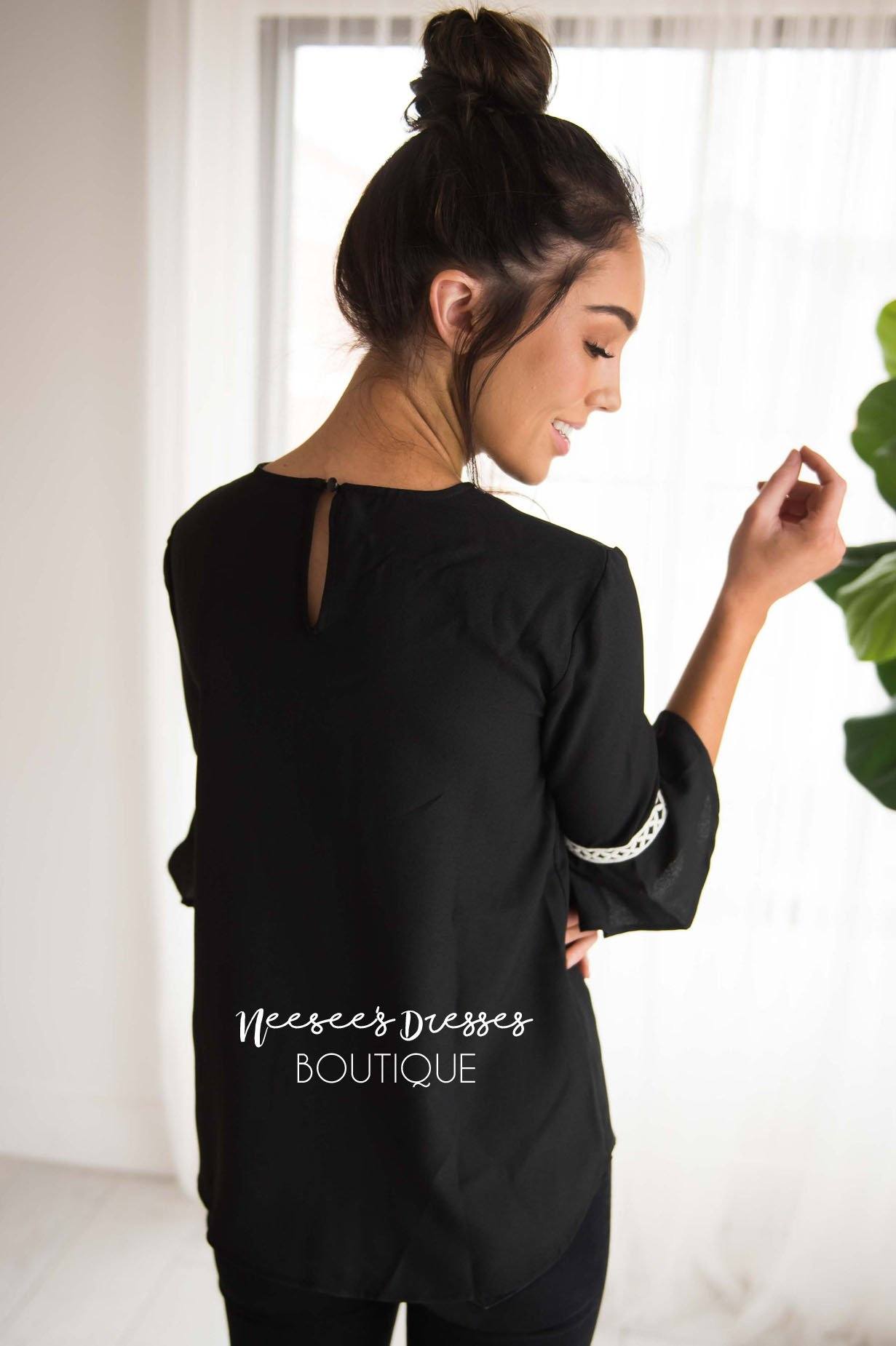 Stay Classy Bell Sleeve Top Modest Dresses vendor-unknown 