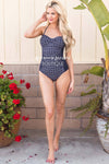 Take Me To Paradise Shirred Front One Piece Modest Dresses vendor-unknown
