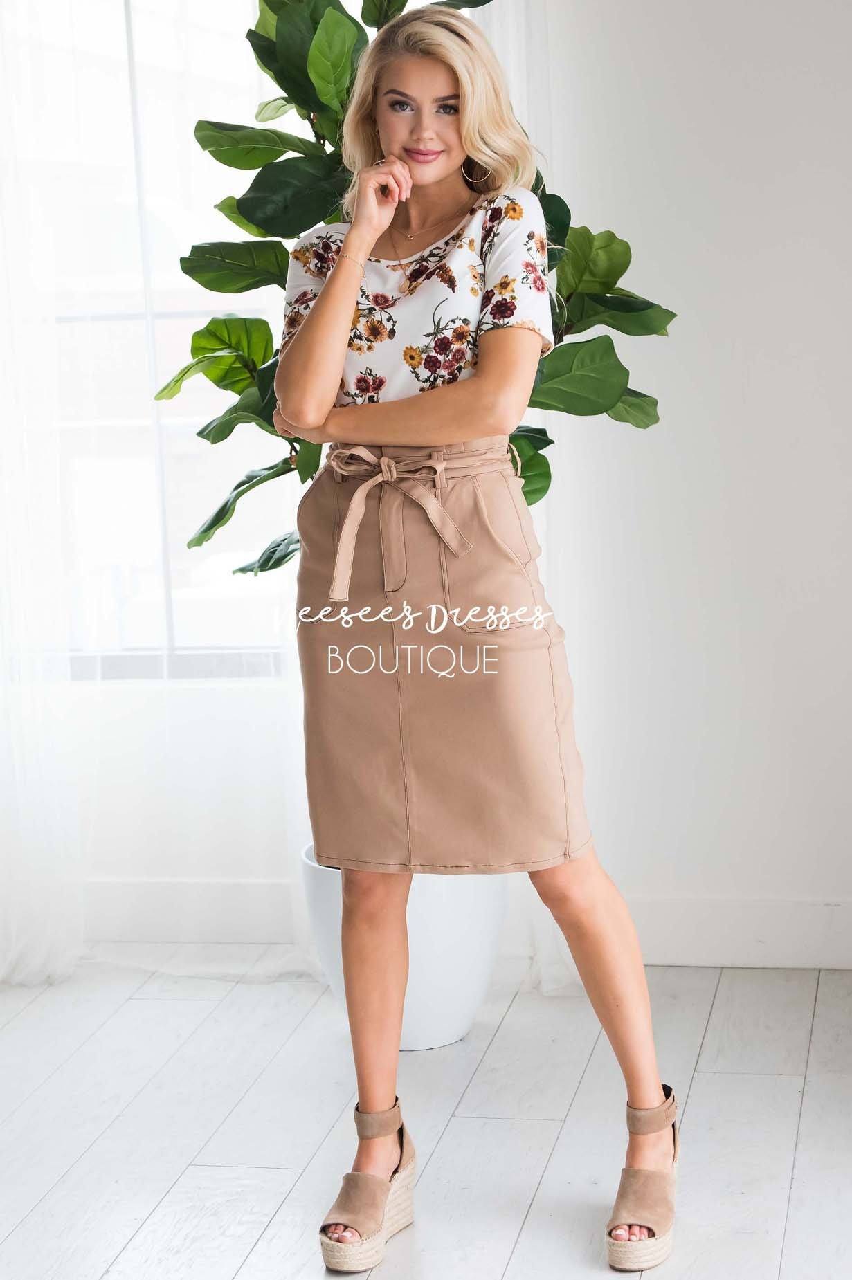 Bare Necessities Midi Tie Skirt Modest Dresses vendor-unknown 
