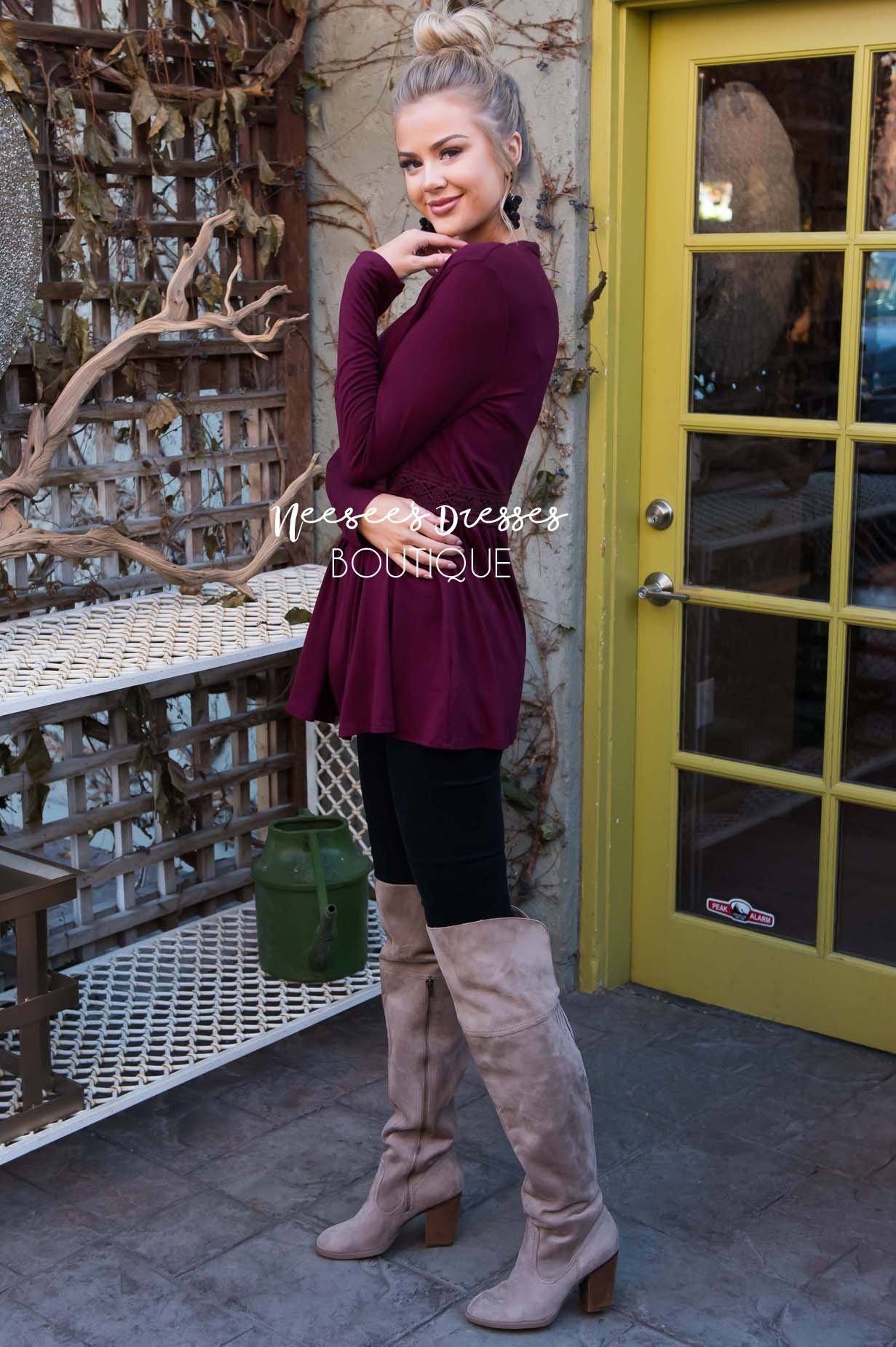 Burn Bright Crochet Detail Cardigan Tops vendor-unknown 