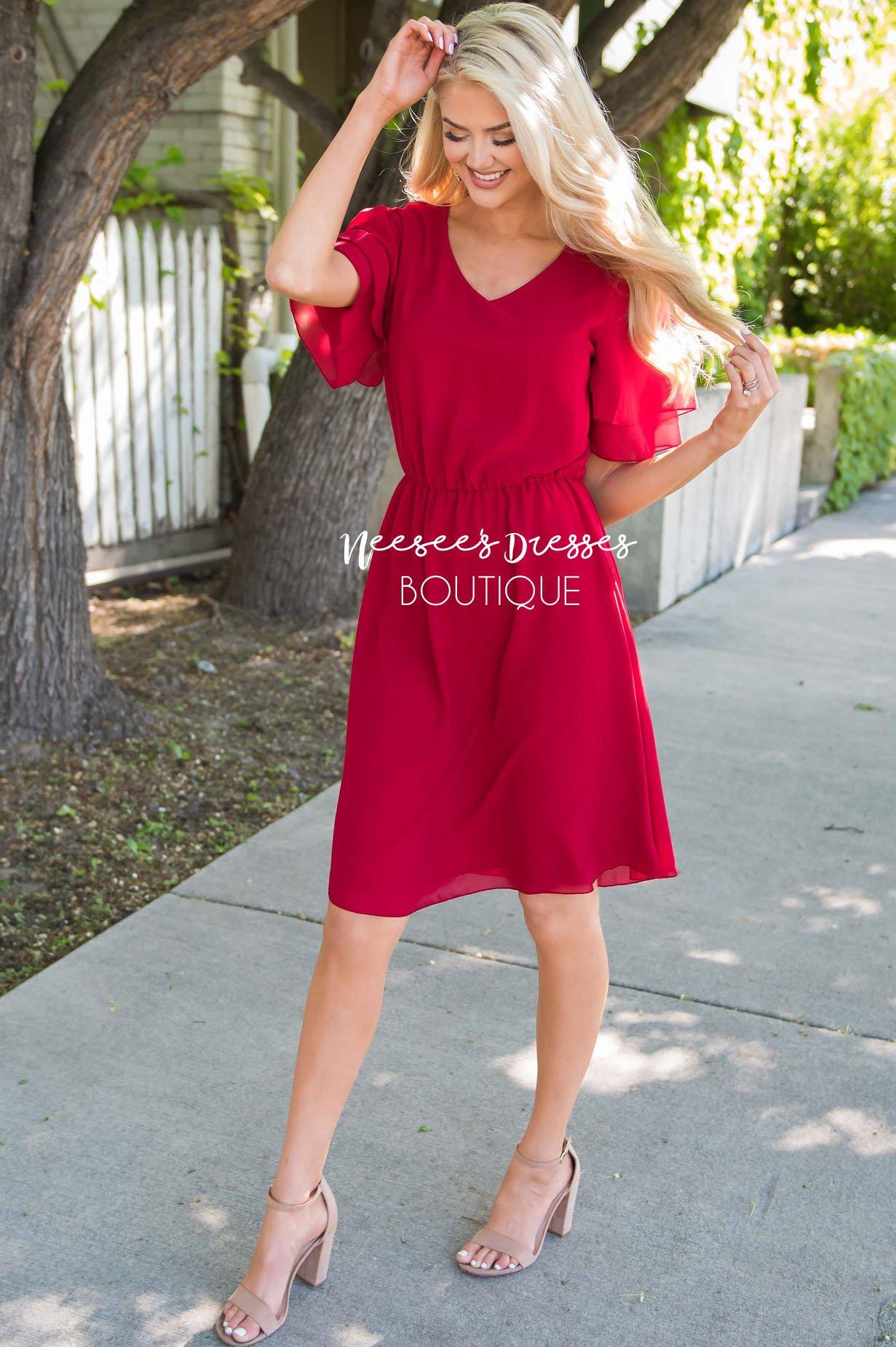 The Claire Chiffon Dress Modest Dresses vendor-unknown 