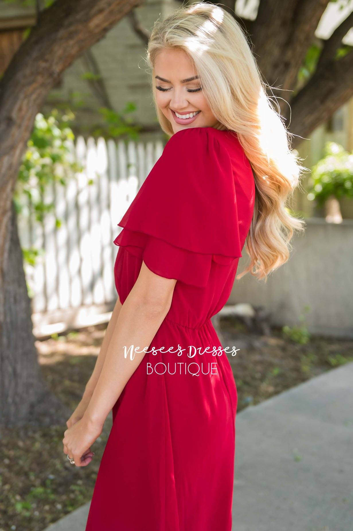 The Claire Chiffon Dress Modest Dresses vendor-unknown 