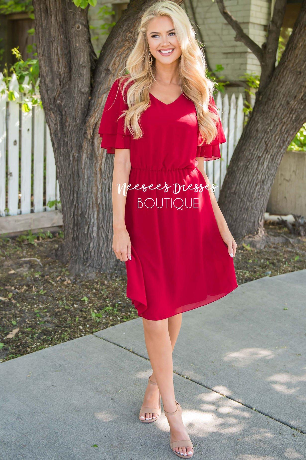 The Claire Chiffon Dress Modest Dresses vendor-unknown 