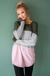 Darling Be Mine Color Block Sweater Modest Dresses vendor-unknown 