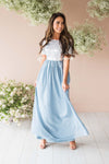 The Elsa in Dusty Blue Modest Dresses vendor-unknown 