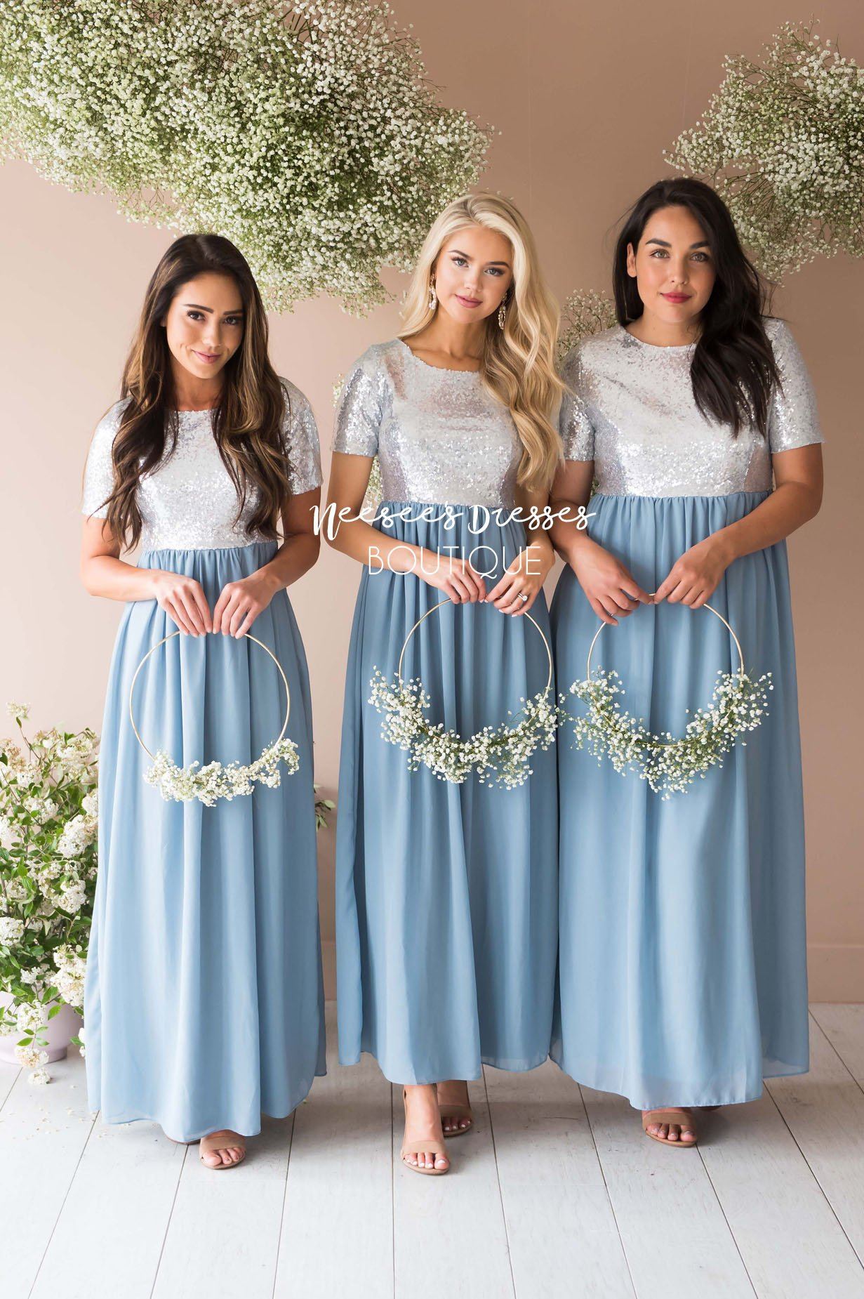 The Elsa in Dusty Blue Modest Dresses vendor-unknown 