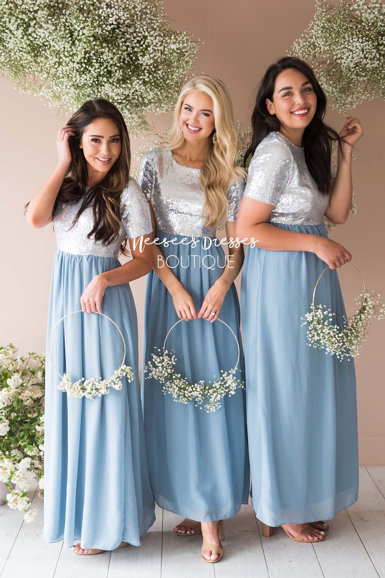 The Elsa in Dusty Blue Modest Dresses vendor-unknown 