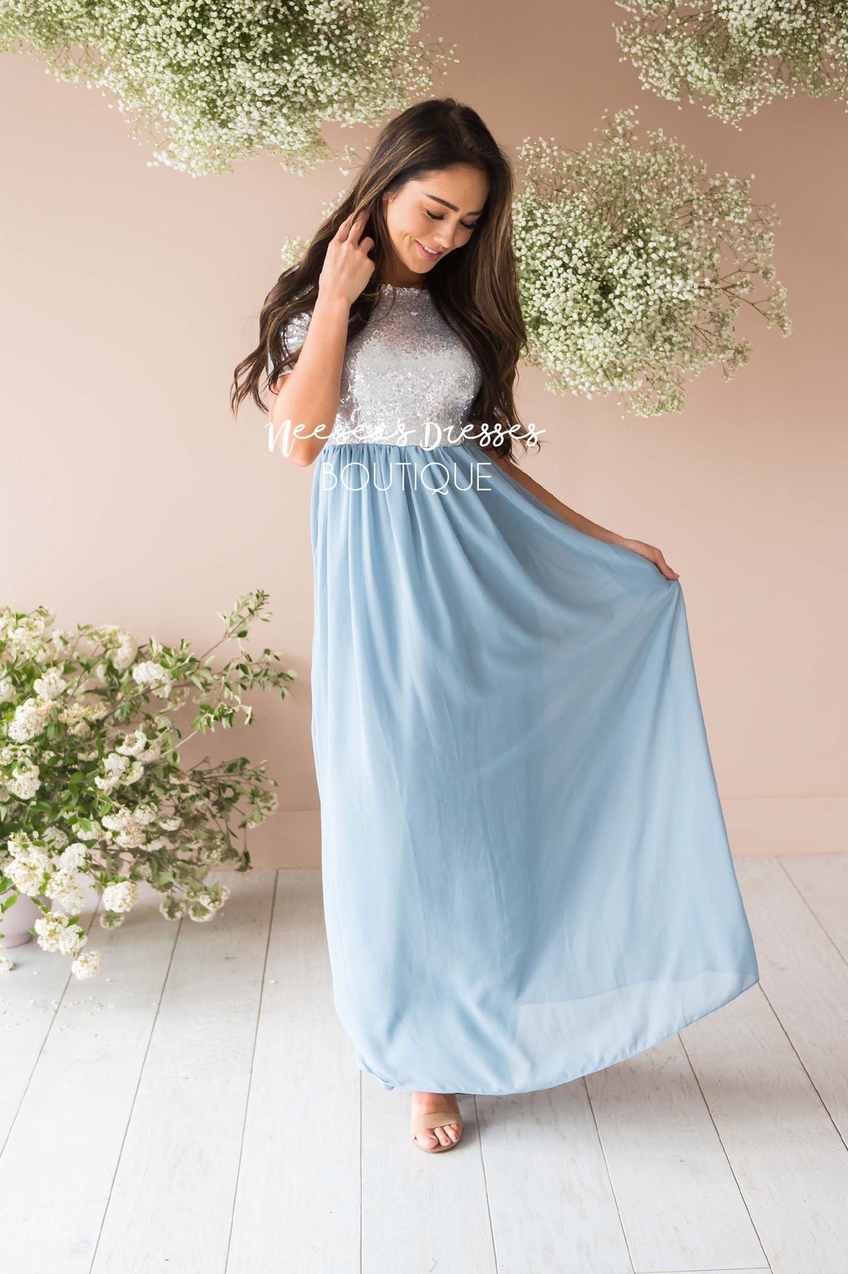 The Elsa in Dusty Blue Modest Dresses vendor-unknown 