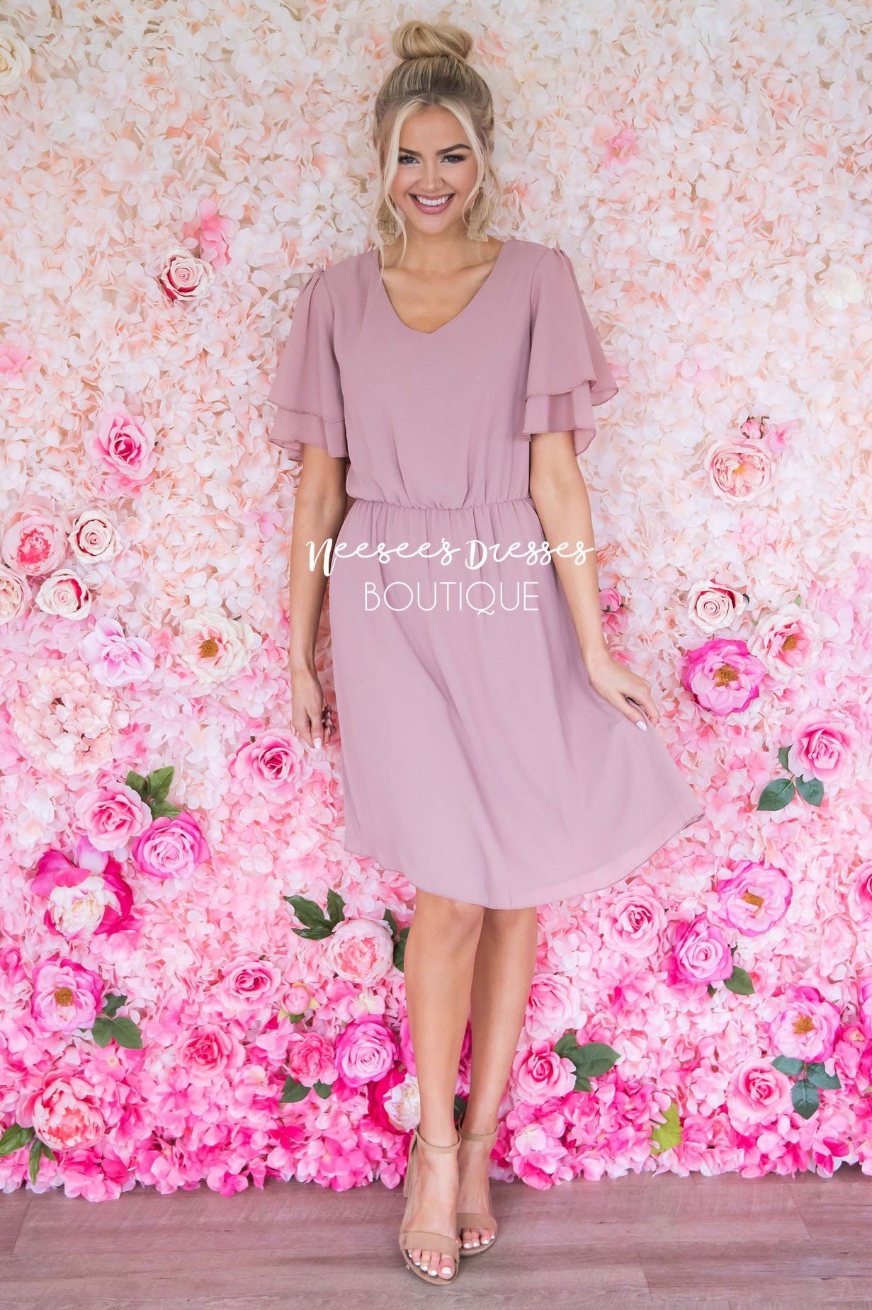 The Claire Chiffon Dress Modest Dresses vendor-unknown 
