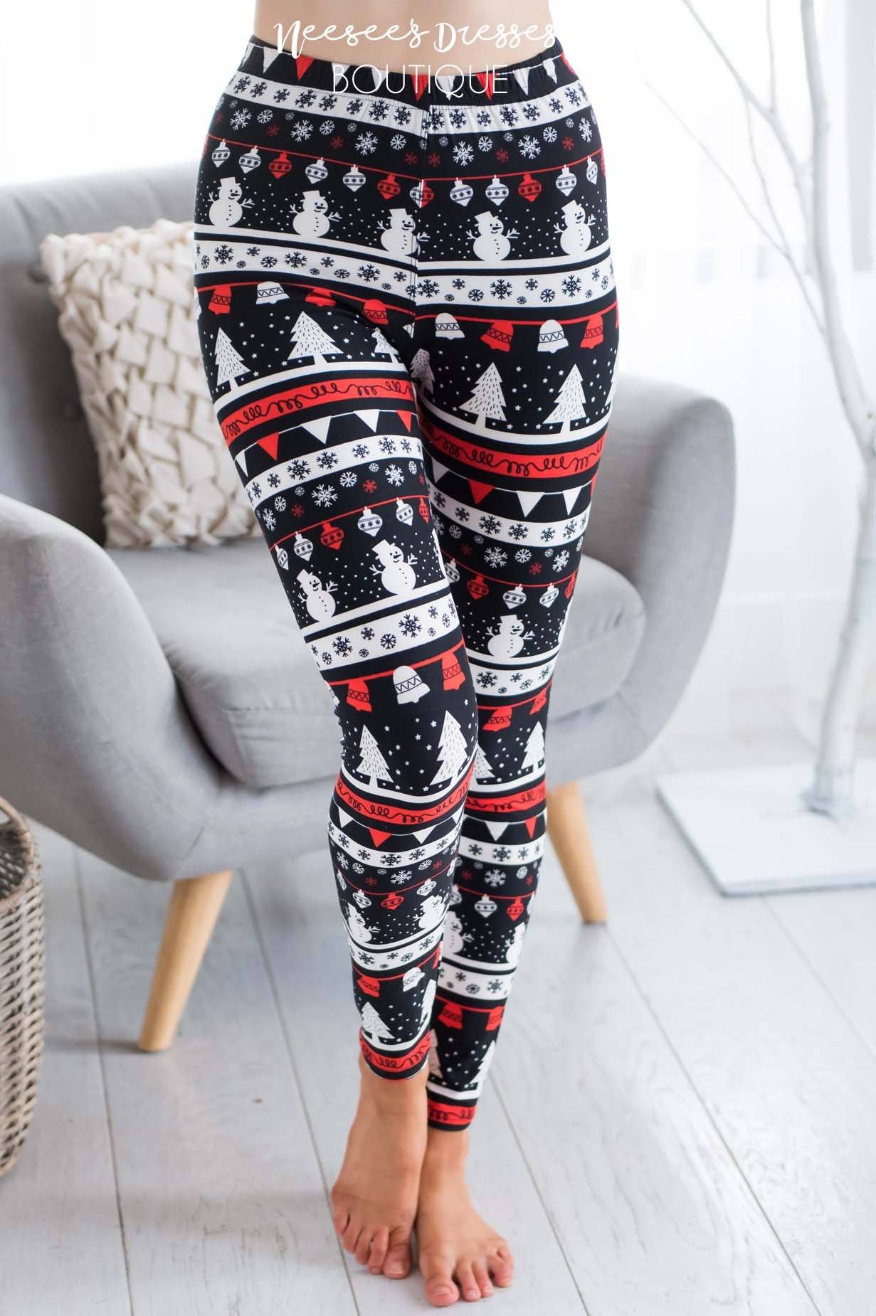 Frosty the Snowman Christmas Leggings Accessories & Shoes vendor-unknown 