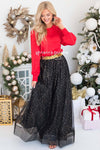 Black Gold Tulle Maxi Skirt Modest Dresses vendor-unknown