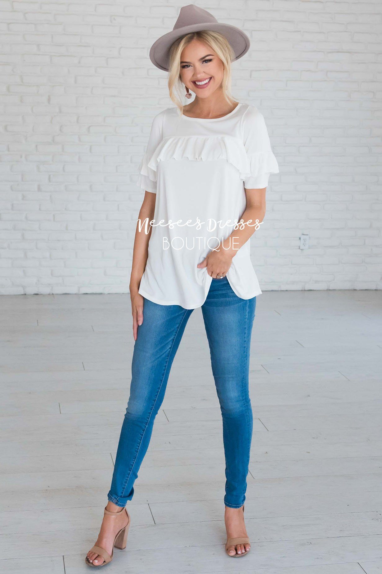 Grateful Heart Ruffle Top Tops vendor-unknown 