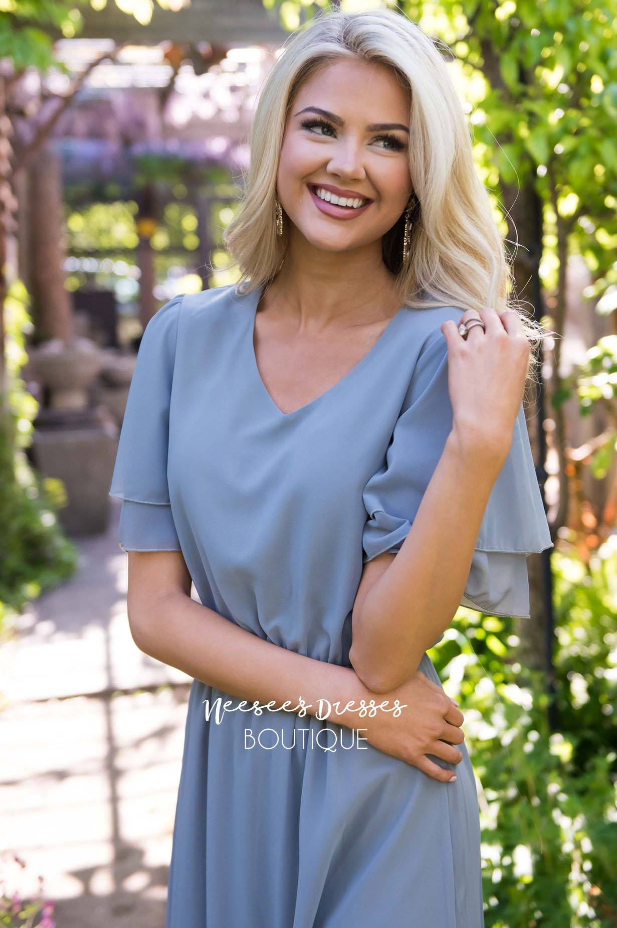 The Claire Chiffon Dress Modest Dresses vendor-unknown 