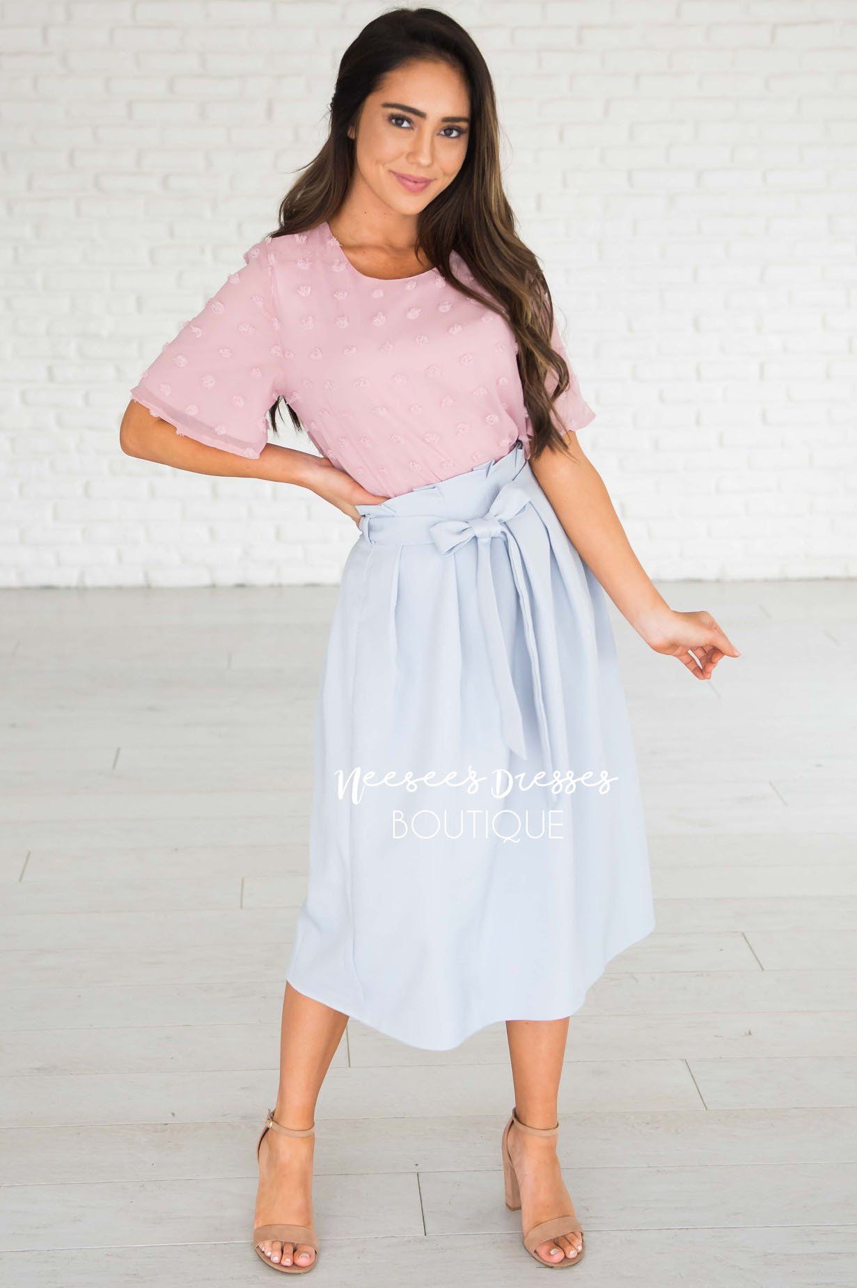 Pretty Ruffle Tie Waist Skirt Skirts vendor-unknown 