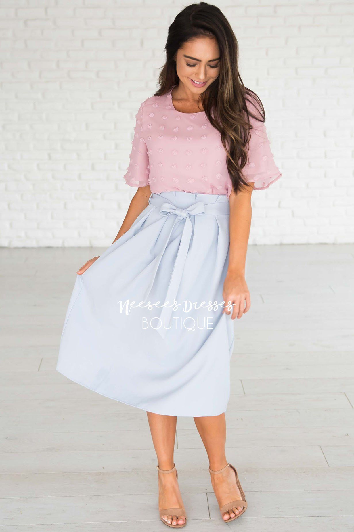 Pretty Ruffle Tie Waist Skirt Skirts vendor-unknown 