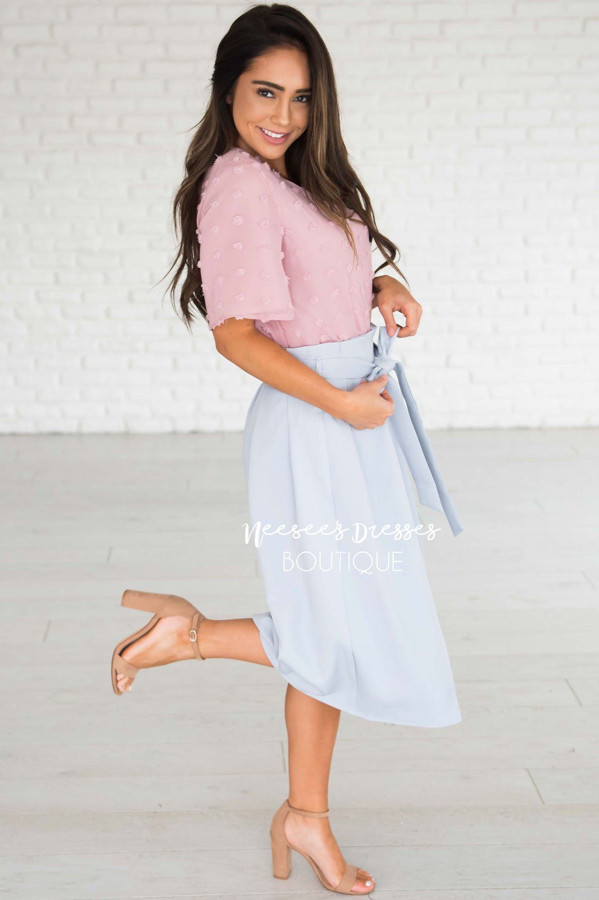 Pretty Ruffle Tie Waist Skirt Skirts vendor-unknown 