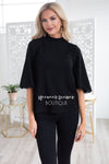 Hello There Ruffle Sleeve Blouse Tops vendor-unknown