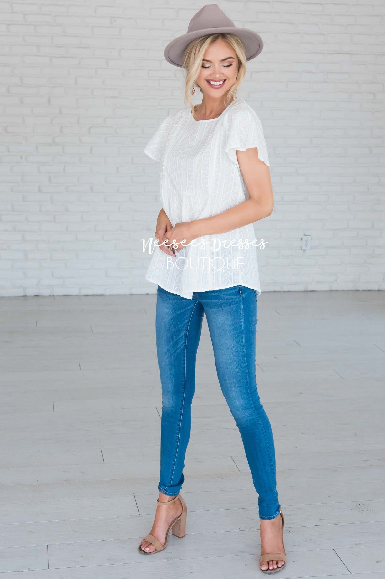 I'm Loving It Embroidery Top Tops vendor-unknown 