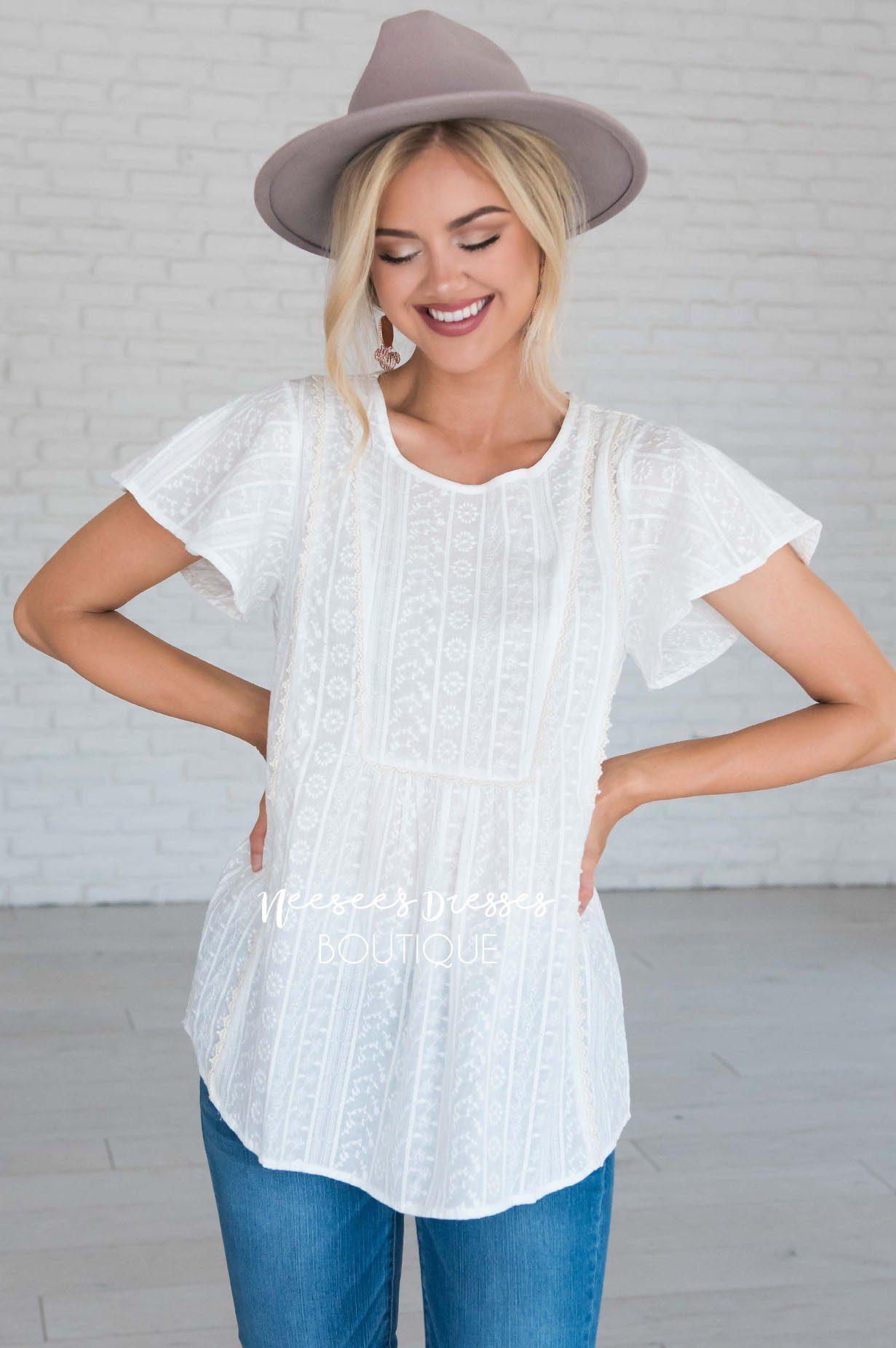 I'm Loving It Embroidery Top Tops vendor-unknown 