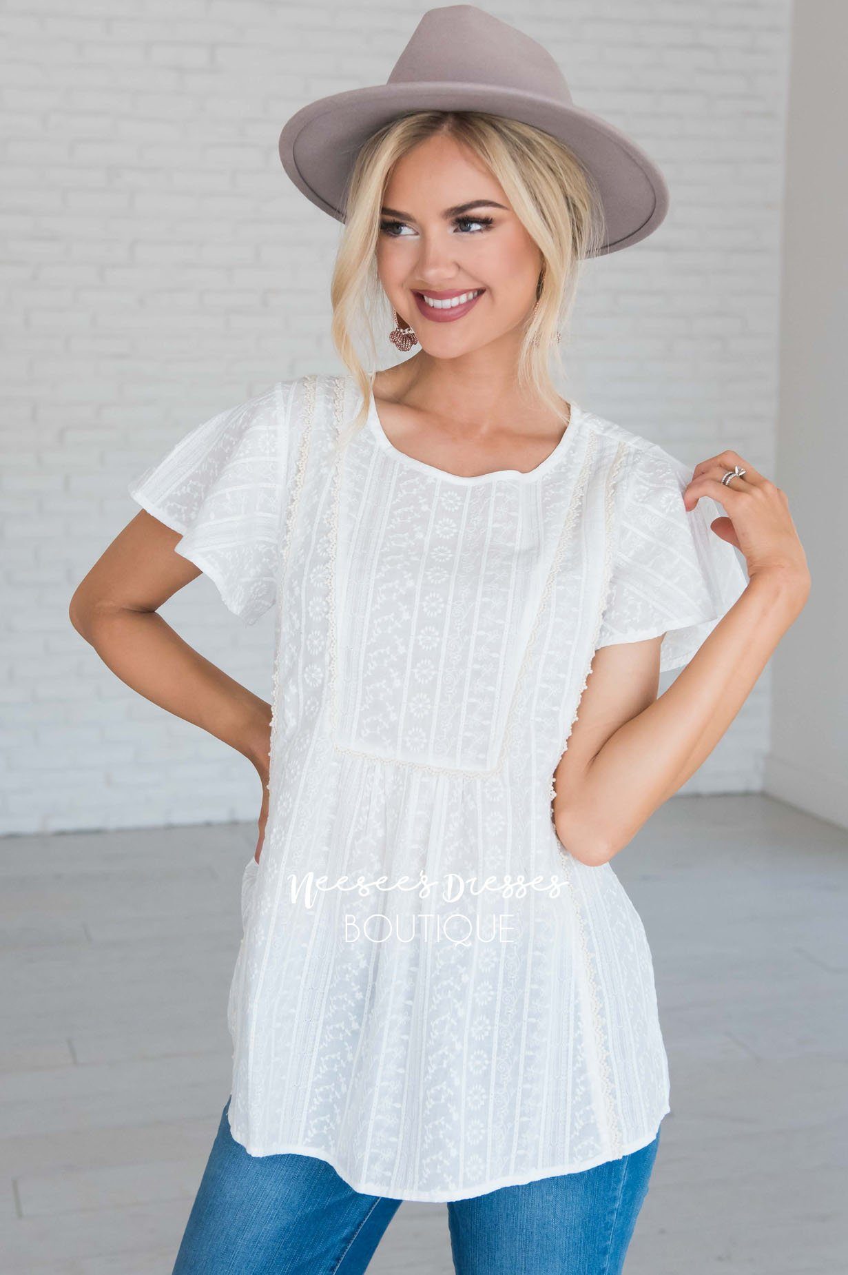 I'm Loving It Embroidery Top Tops vendor-unknown 