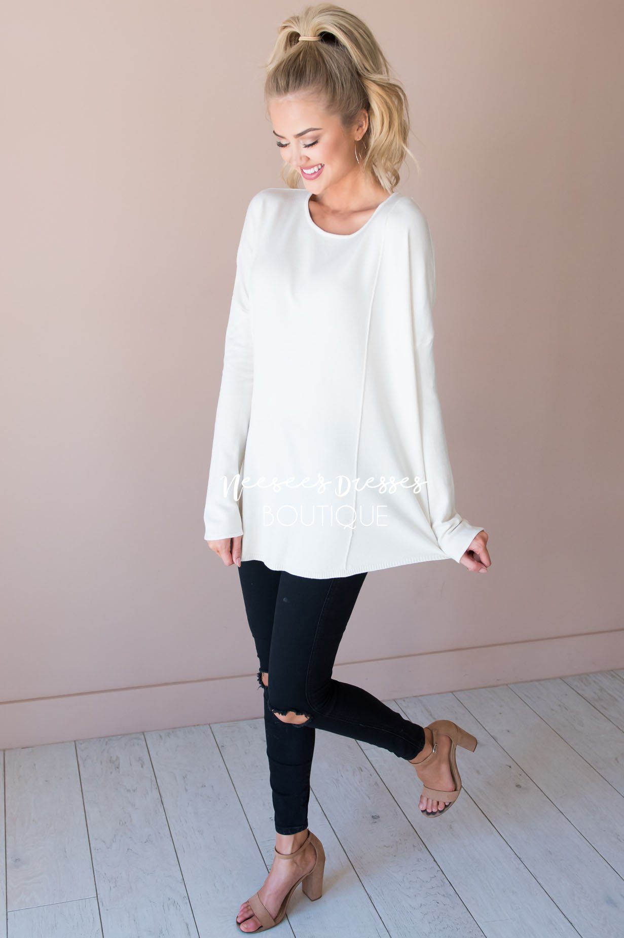 I've Fallen For You Sweater Modest Dresses vendor-unknown 