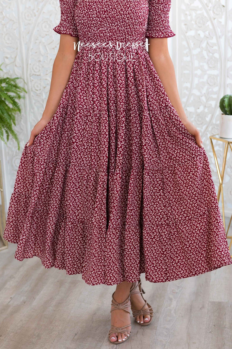 The Karilynn Modest Floral Maxi Dress - NeeSee's Dresses