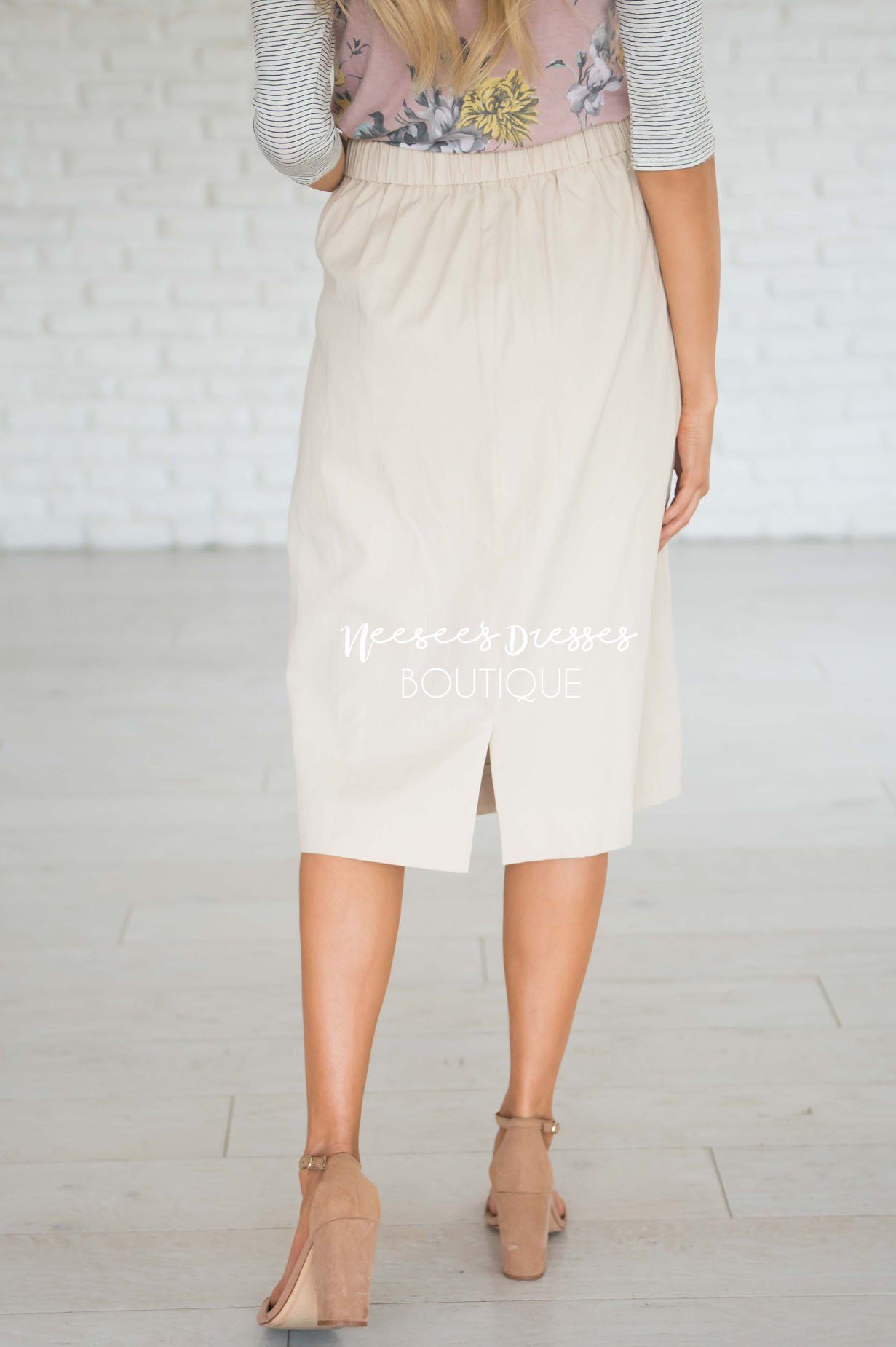 It's Never Too Late Two Pocket Skirt Modest Dresses vendor-unknown 