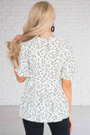 Stay Wild Leopard Print Peplum Blouse Modest Dresses vendor-unknown