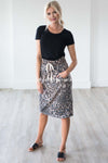 French Terry Drawstring Waist Skirt Skirts vendor-unknown