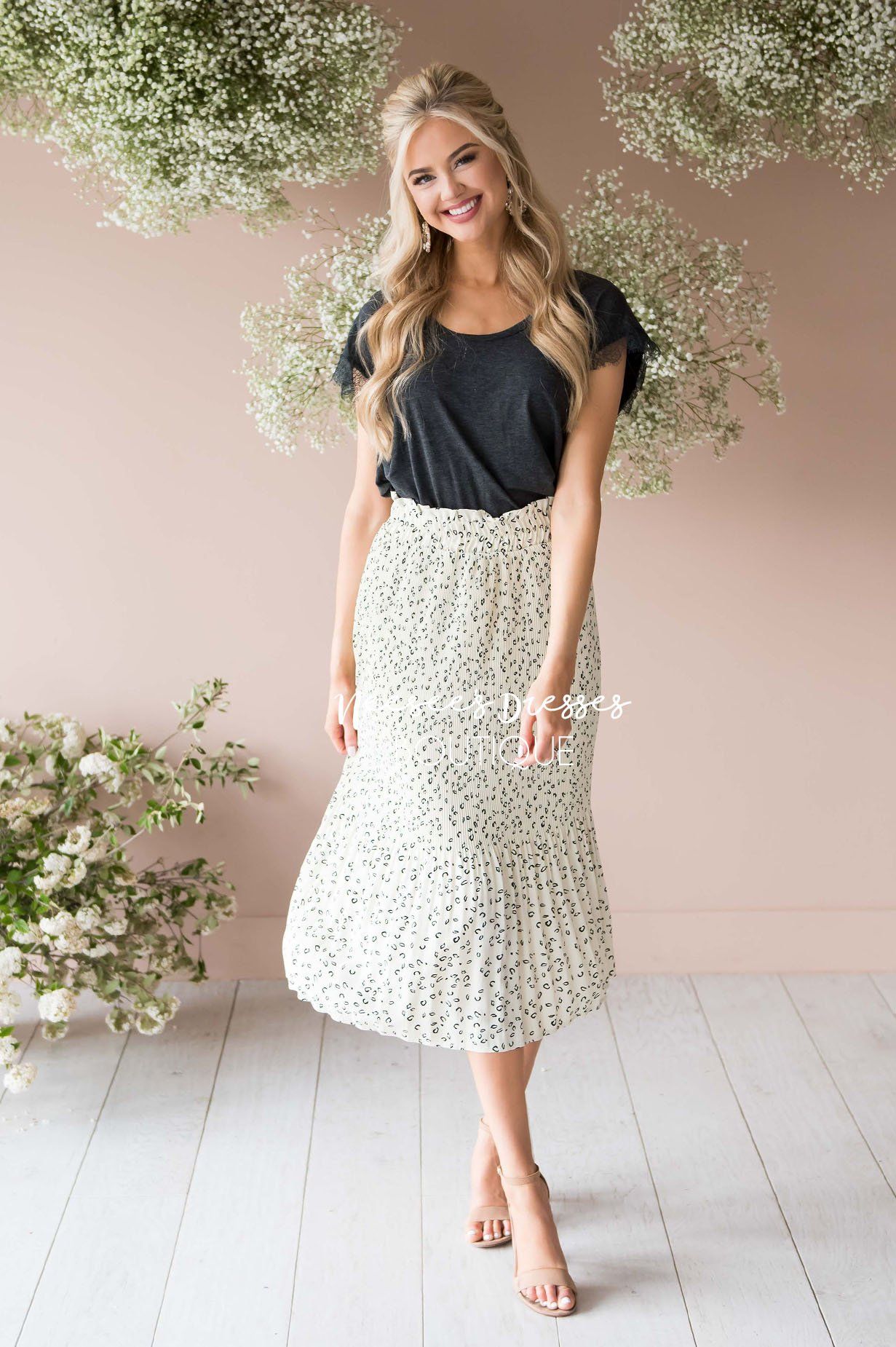 On The Catwalk Leopard Print Skirt Modest Dresses vendor-unknown 