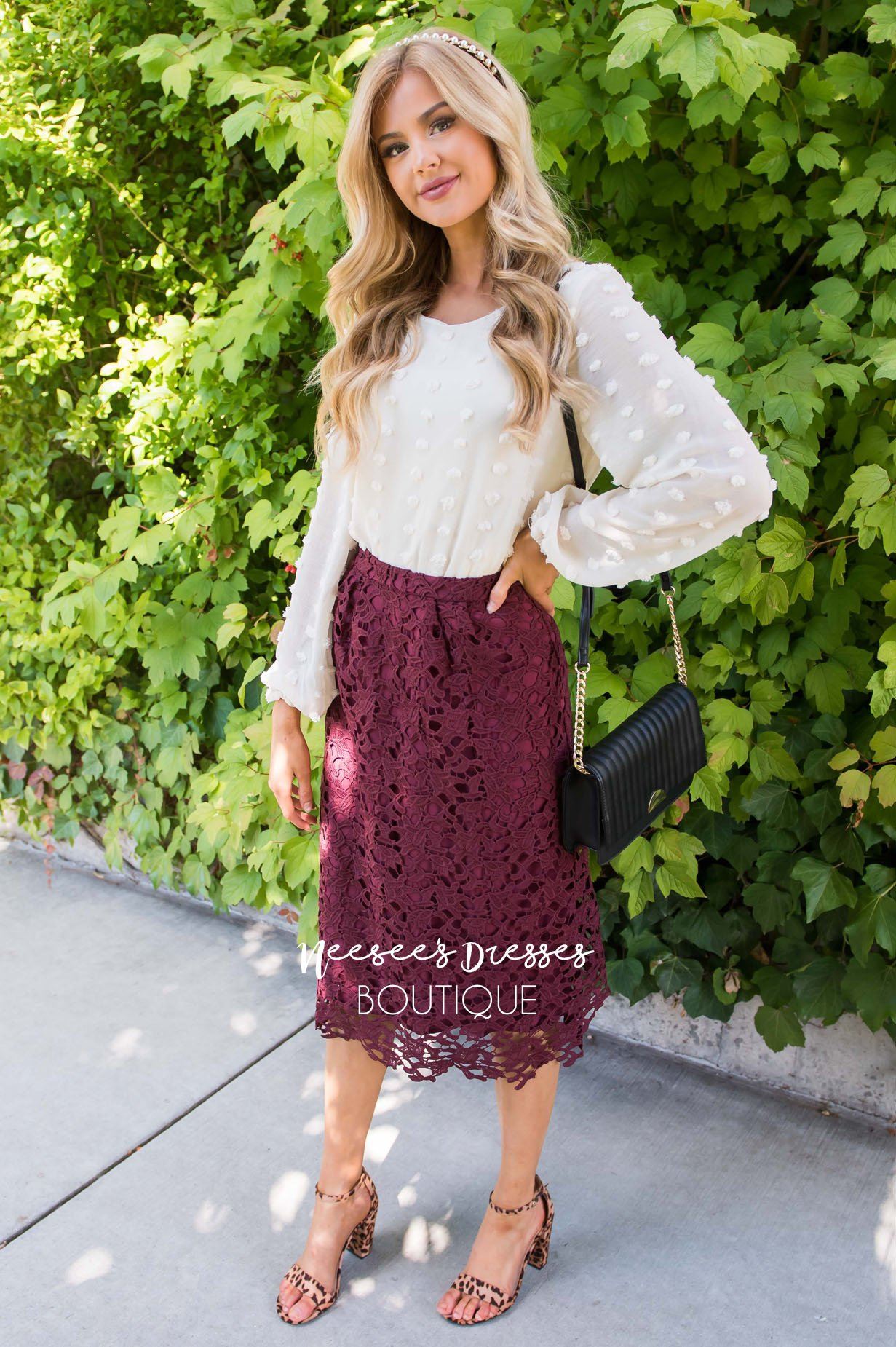 Darling Swiss Dot Blouse Tops vendor-unknown 