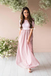 The Elsa in Dusty Pink Modest Dresses vendor-unknown 