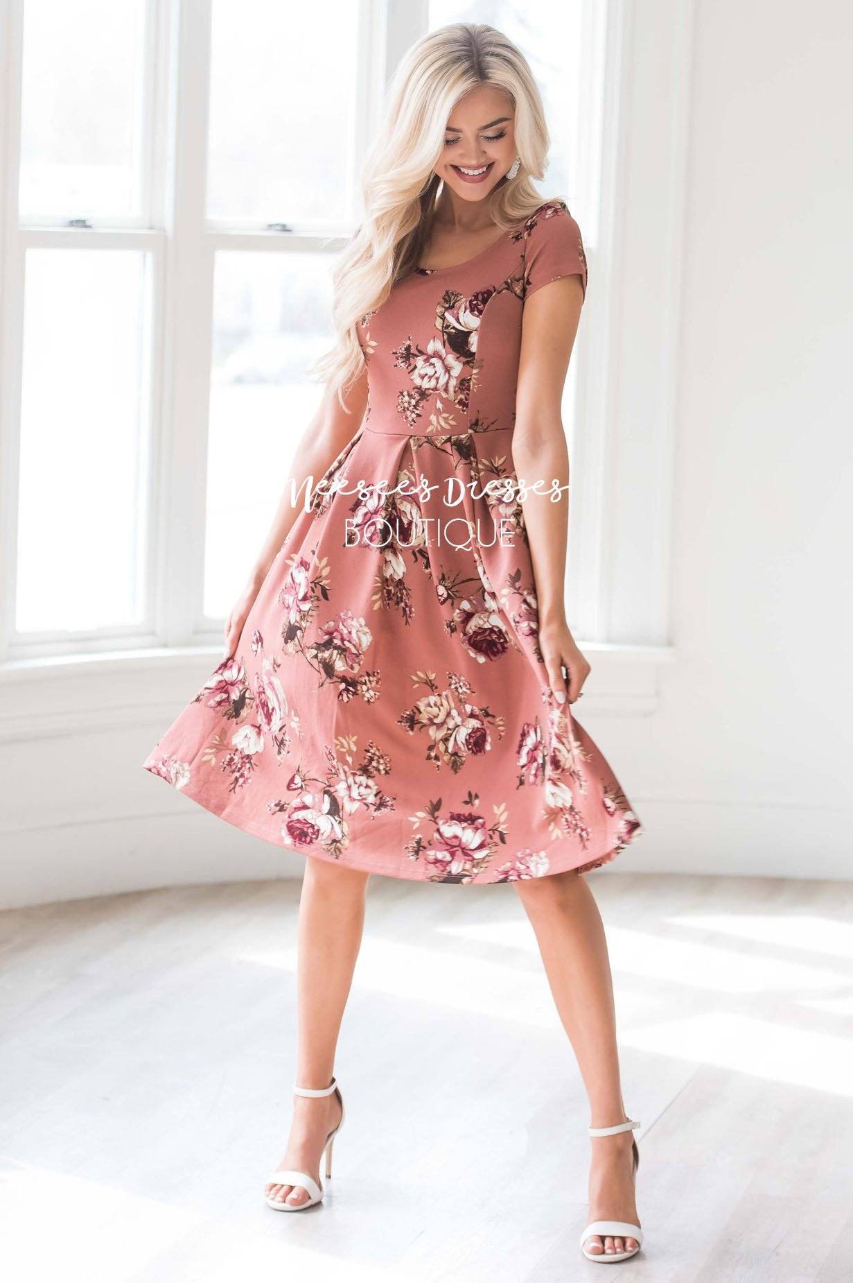 The Ivy Pleats Dress Modest Dresses Mikarose 